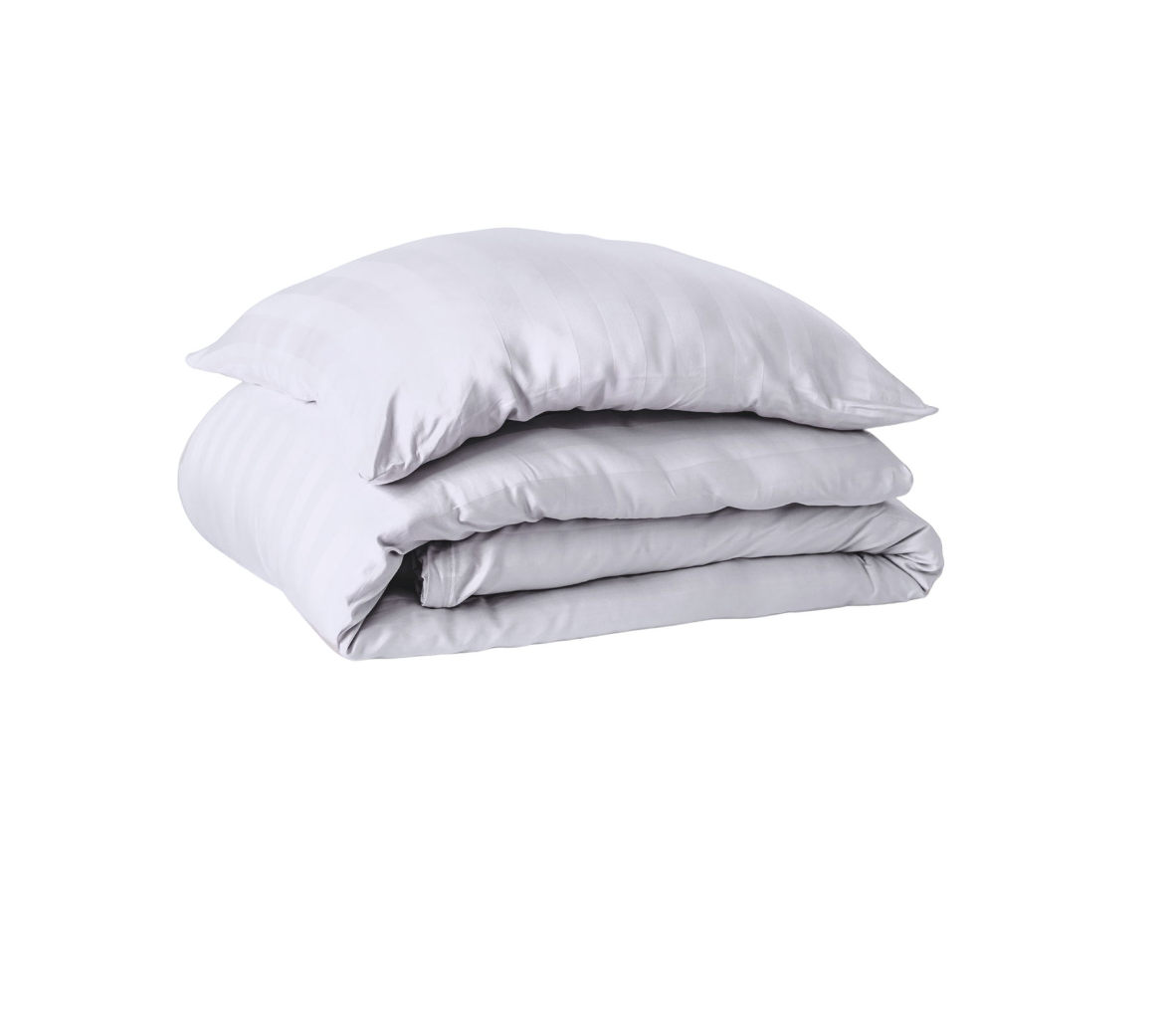 Parure de lit en satin de bambou, blanc, 140x200 - 63x60