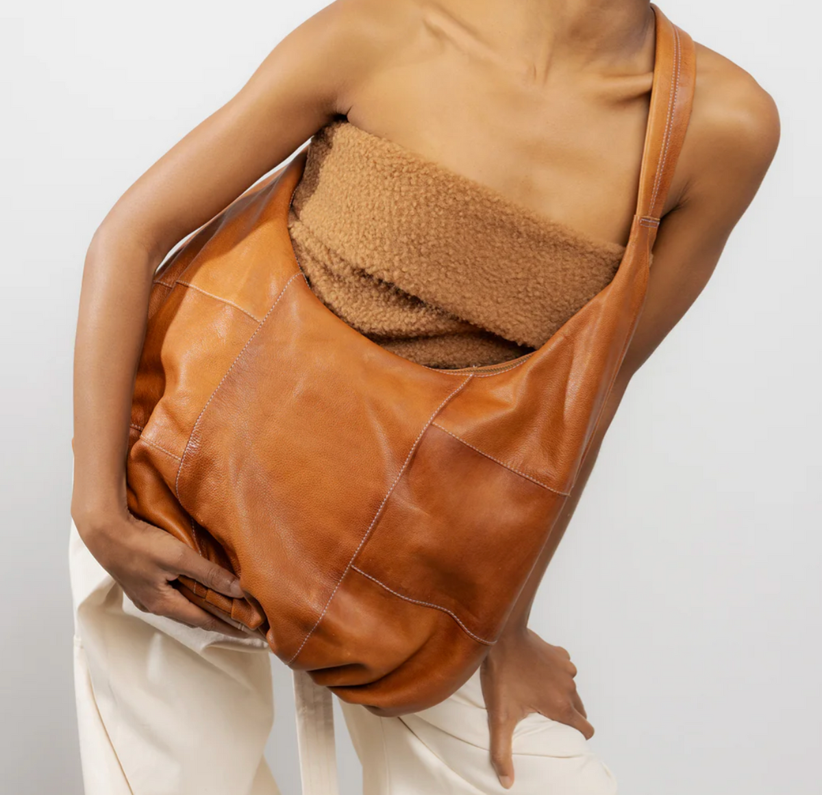 Sac bandoulière Big cognac