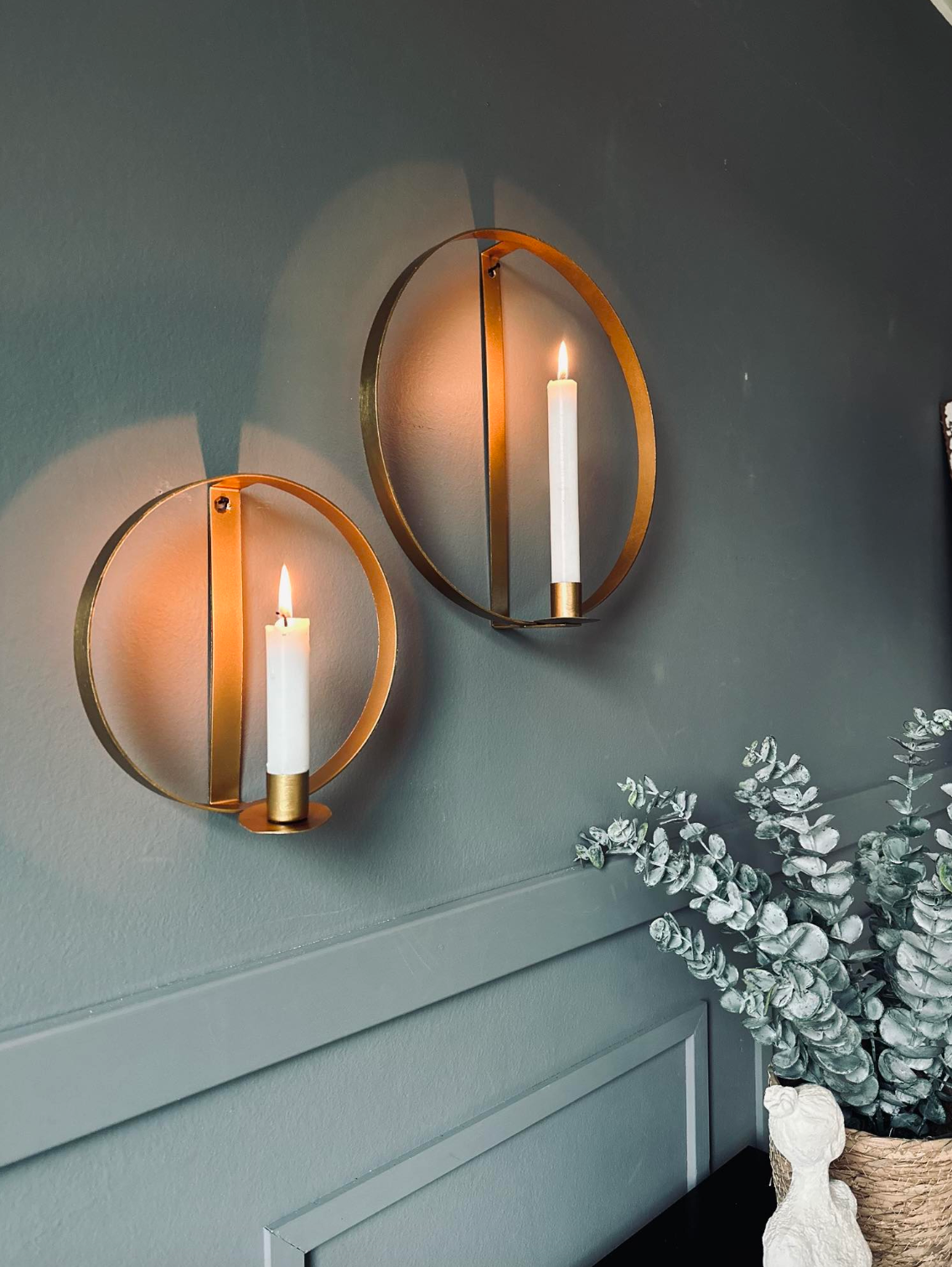 Anneau pour chandelles Gold - Lot de 2