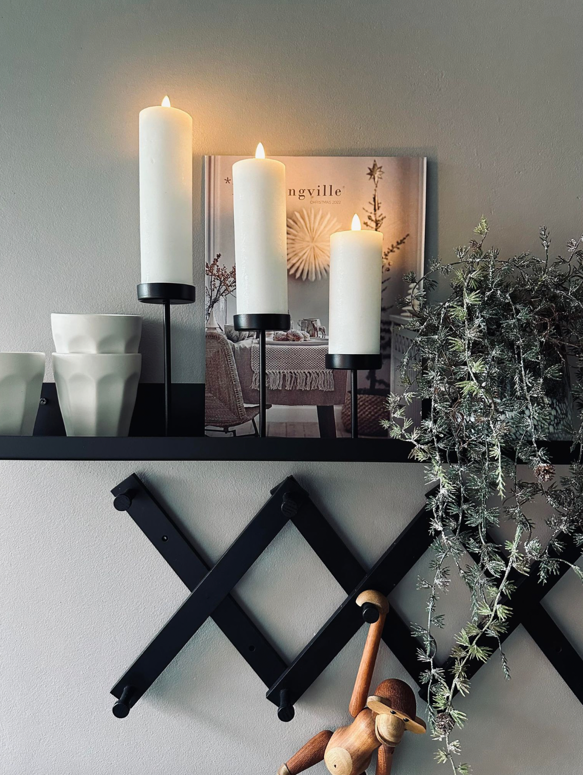 Lot de chandeliers pour bougies piliers – Black Liva