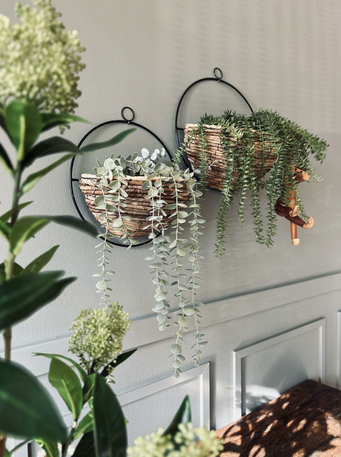 Corbeille à plantes en feuilles de bananier - Grande
