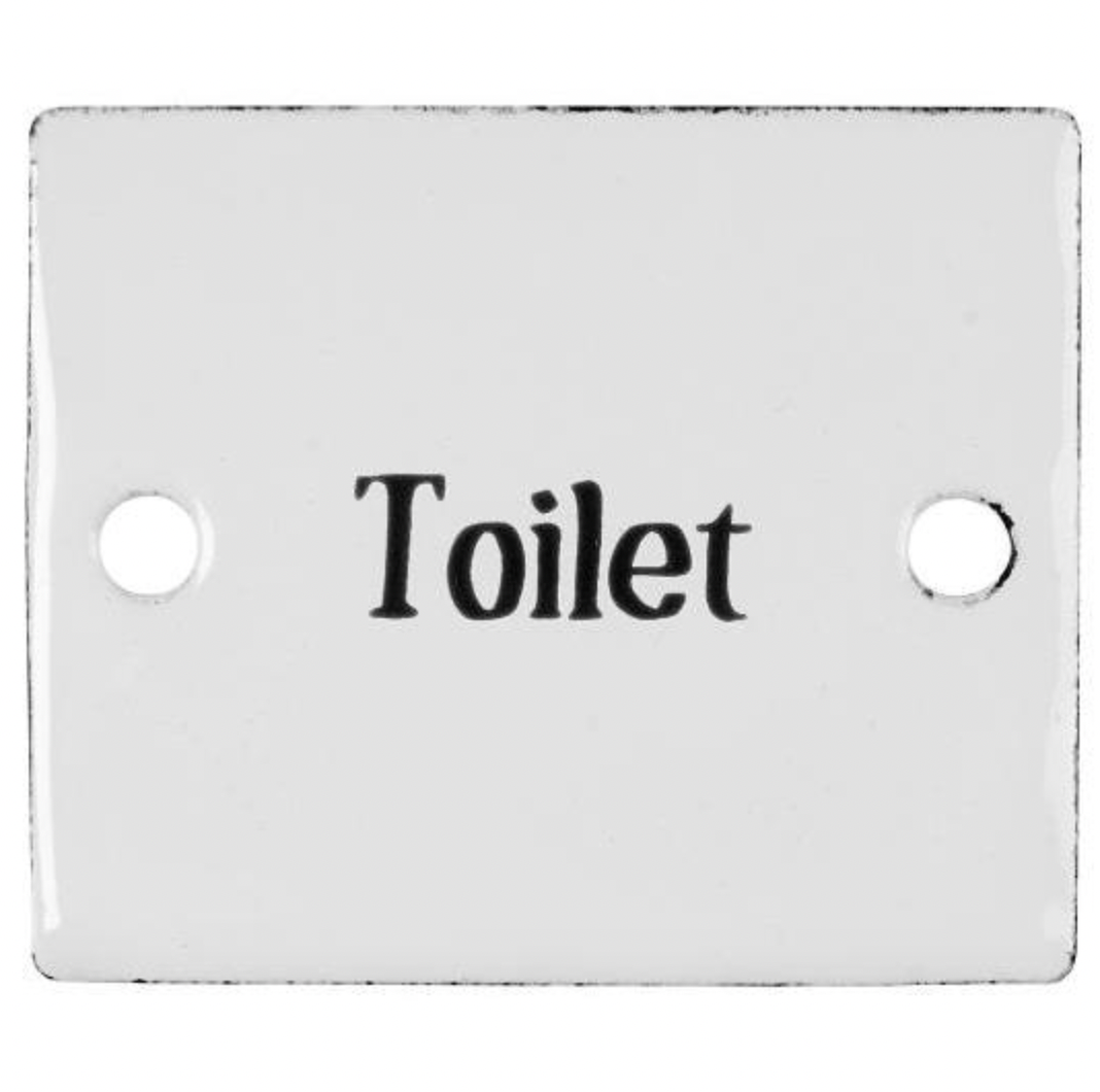 Panneau émaillé Toilettes