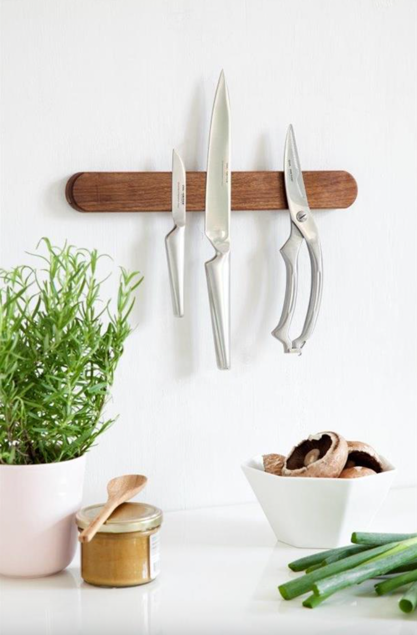 Support magnétique pour couteaux - Walnut
