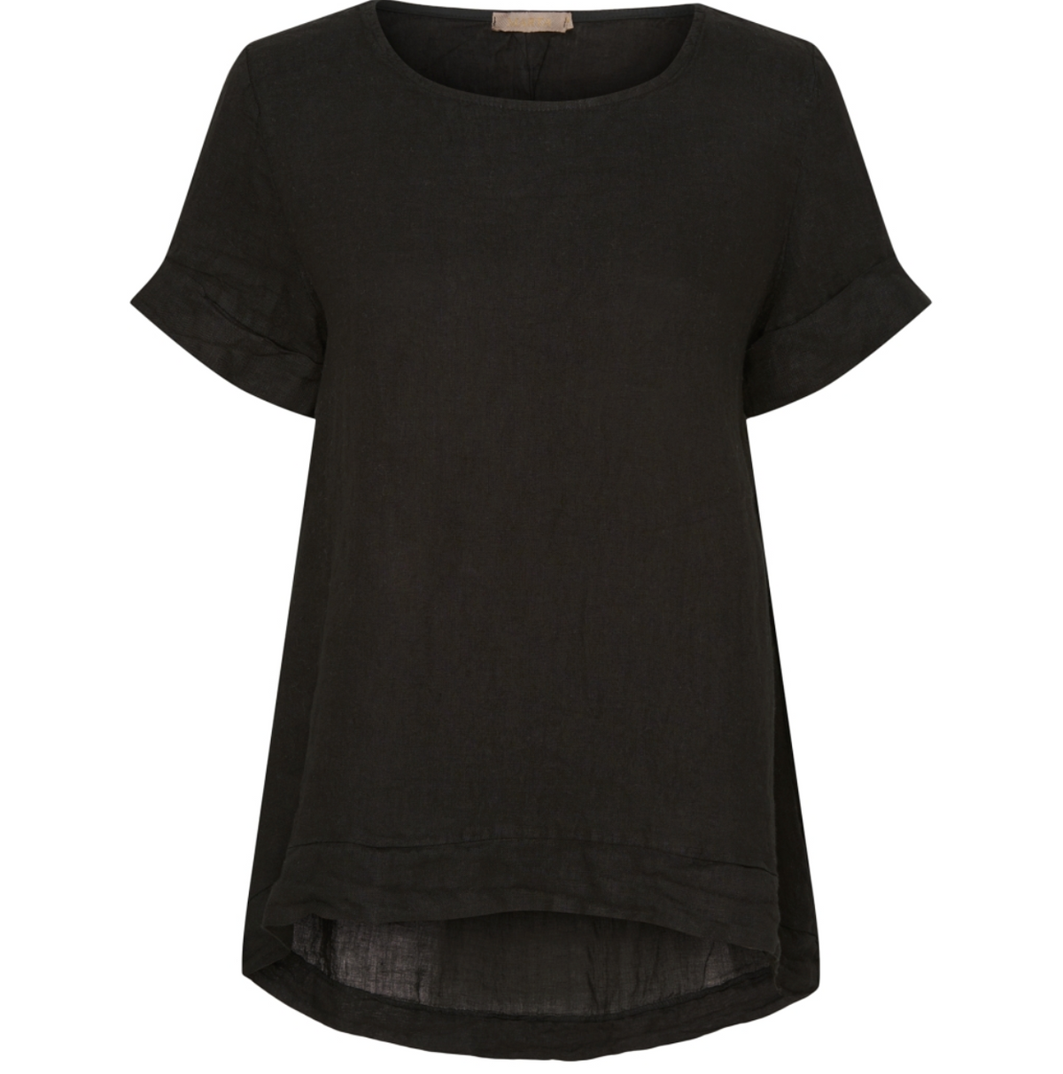 Chemisier oversize en mélange de lin – Black