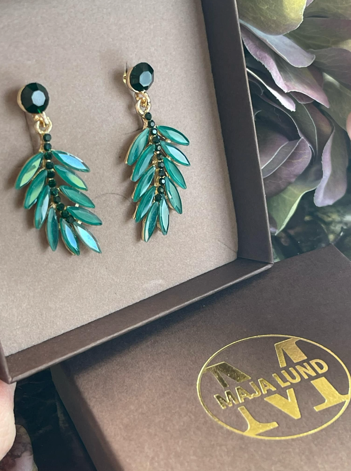 Boucles d’oreilles Feather - Emerald