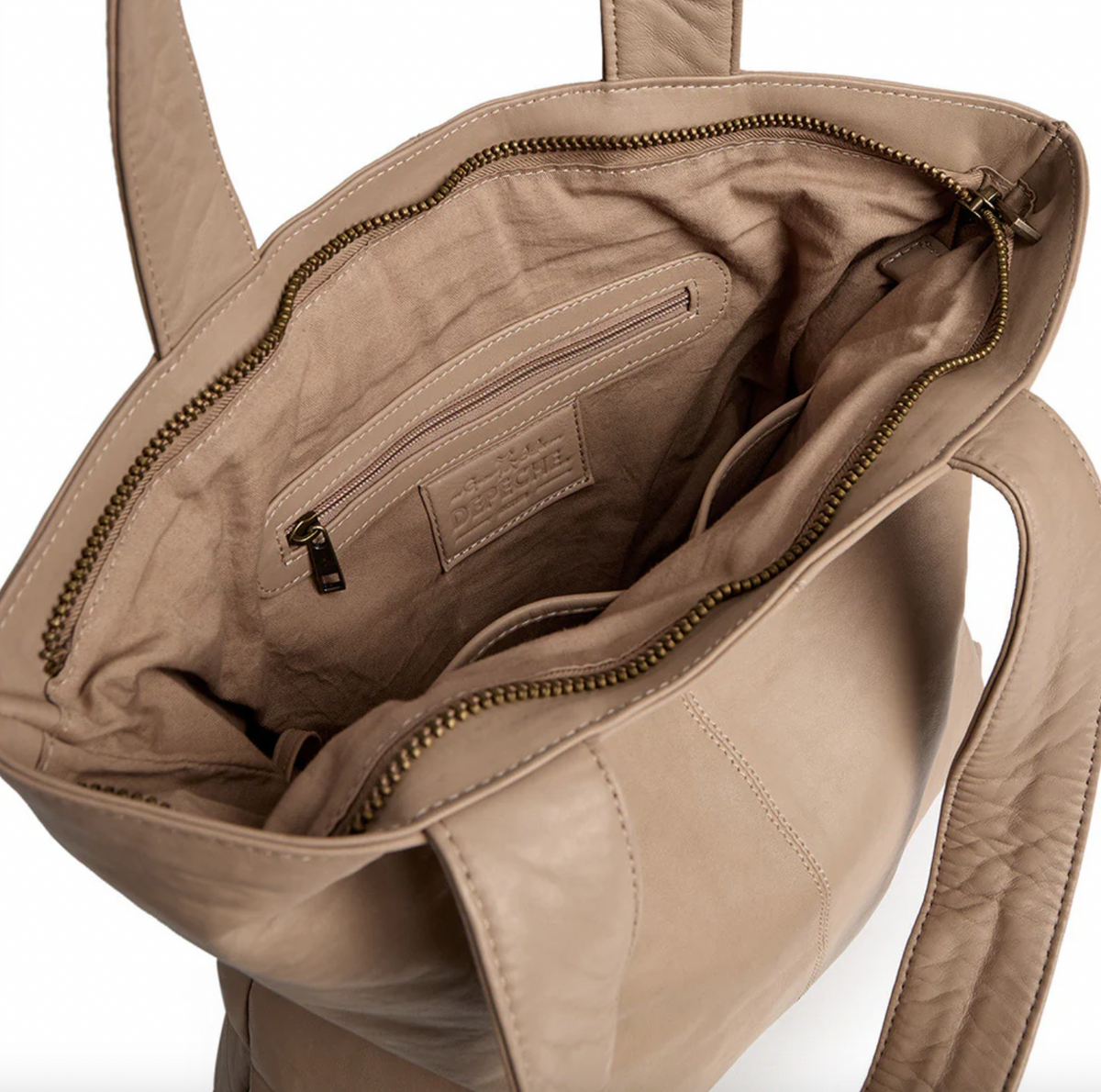 Shopper with clutch MILLE – Latte