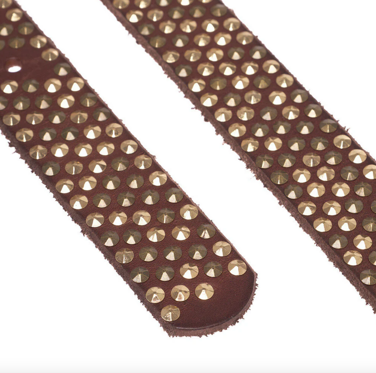 Ceinture jeans avec clous - Brown/ gold