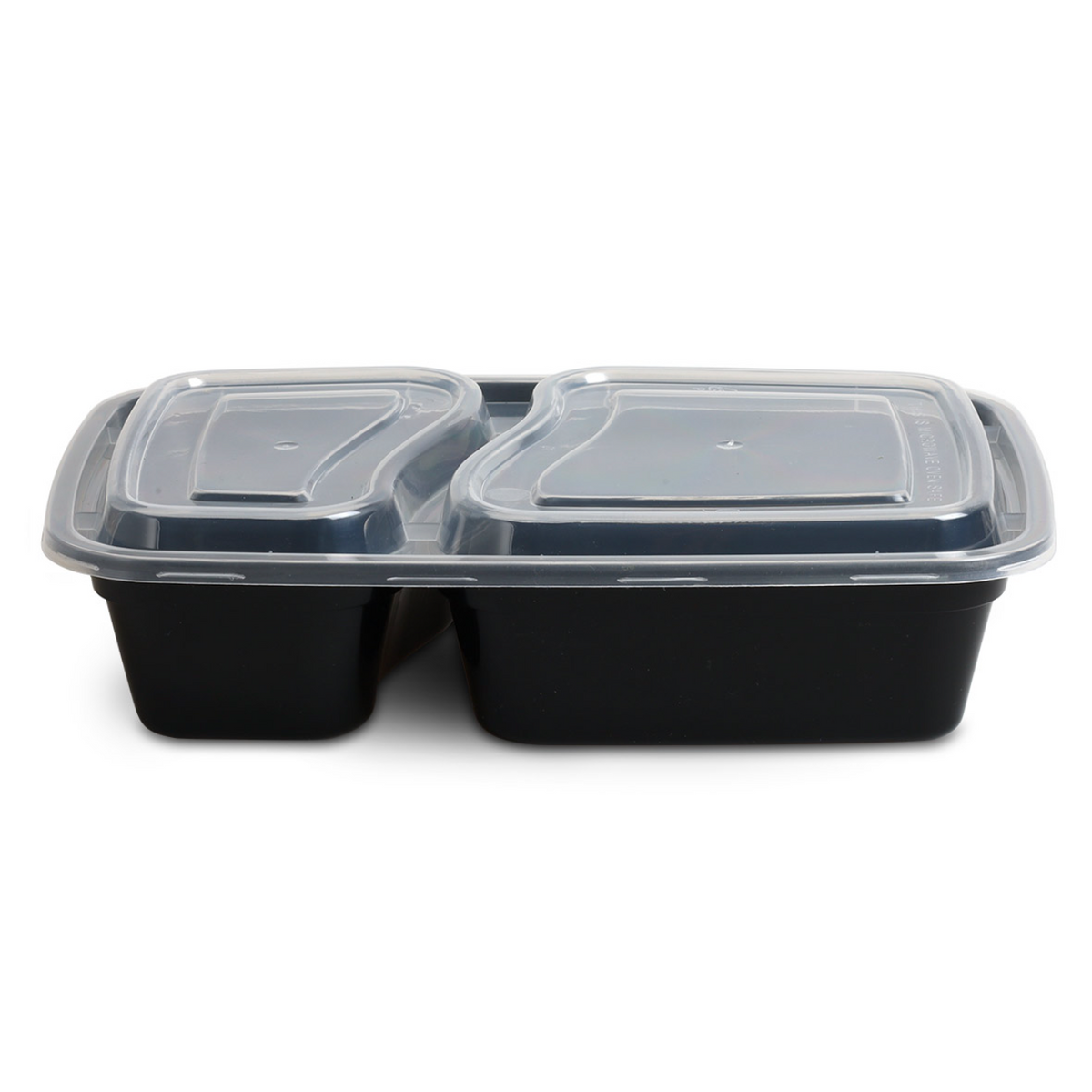 Boîtes repas réutilisables à deux compartiments avec couvercle - 5 pcs.