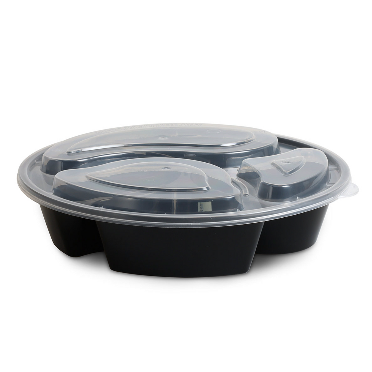 Boîtes repas réutilisables à trois compartiments avec couvercle - 5 pcs.