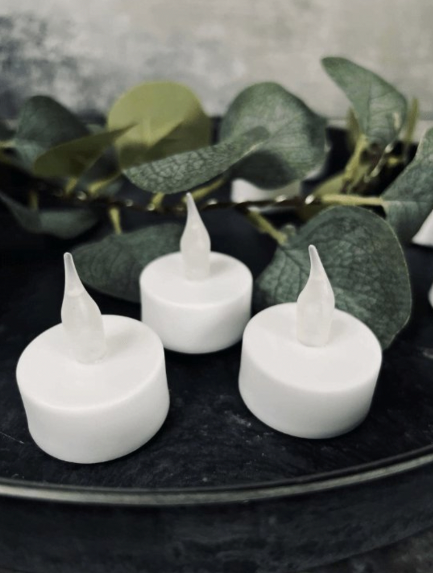 Bougies chauffe-plat LED - 24 pcs avec fonction minuterie