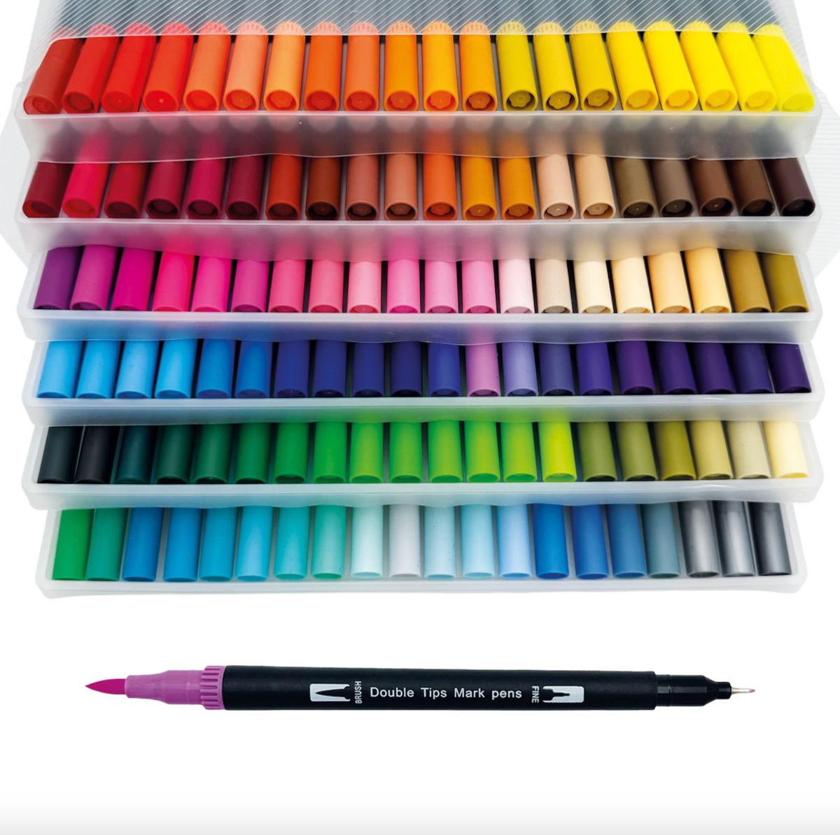 120 Brushpens à base d’eau double pointe