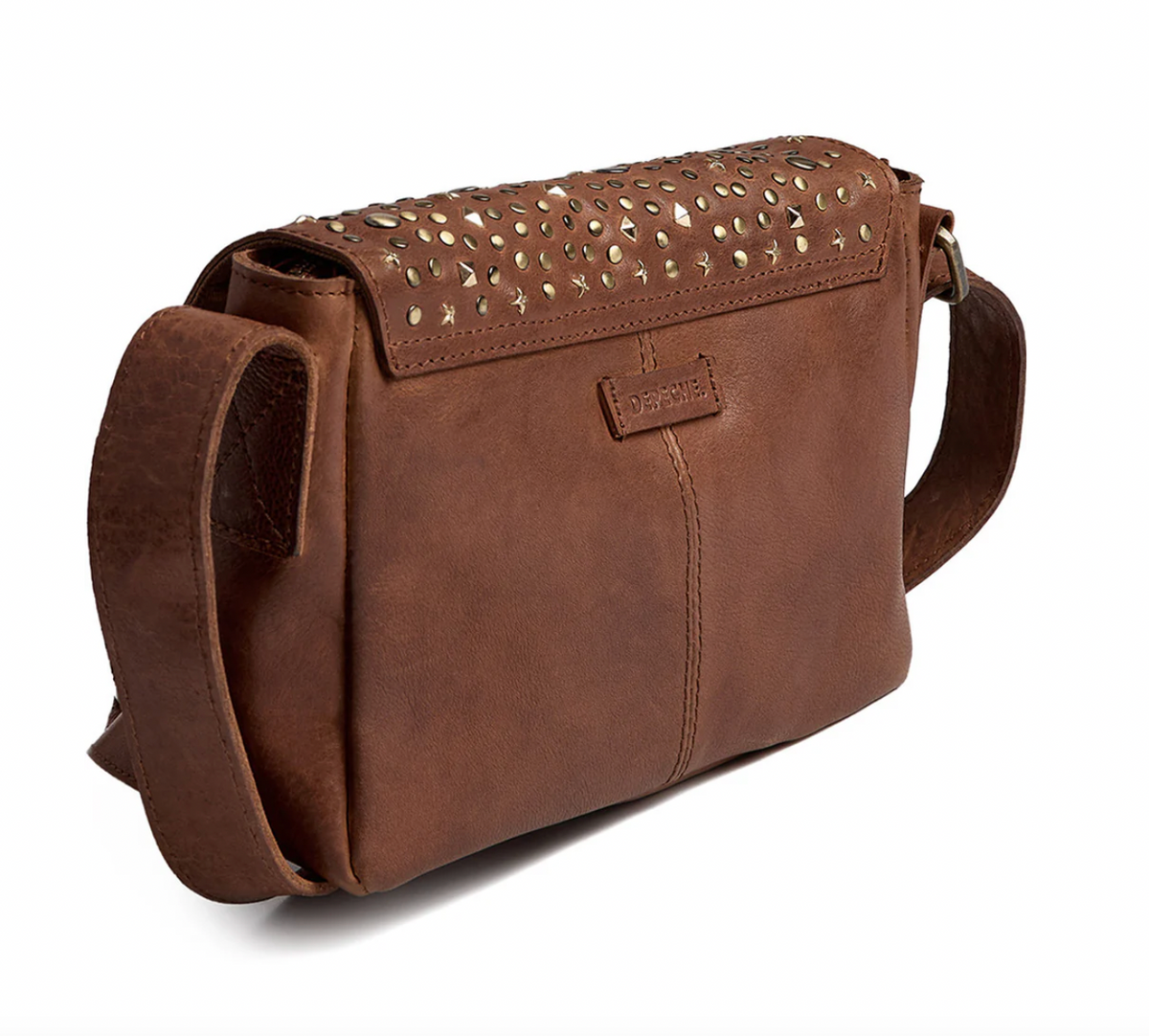 Sac crossover à rivets - Cognac