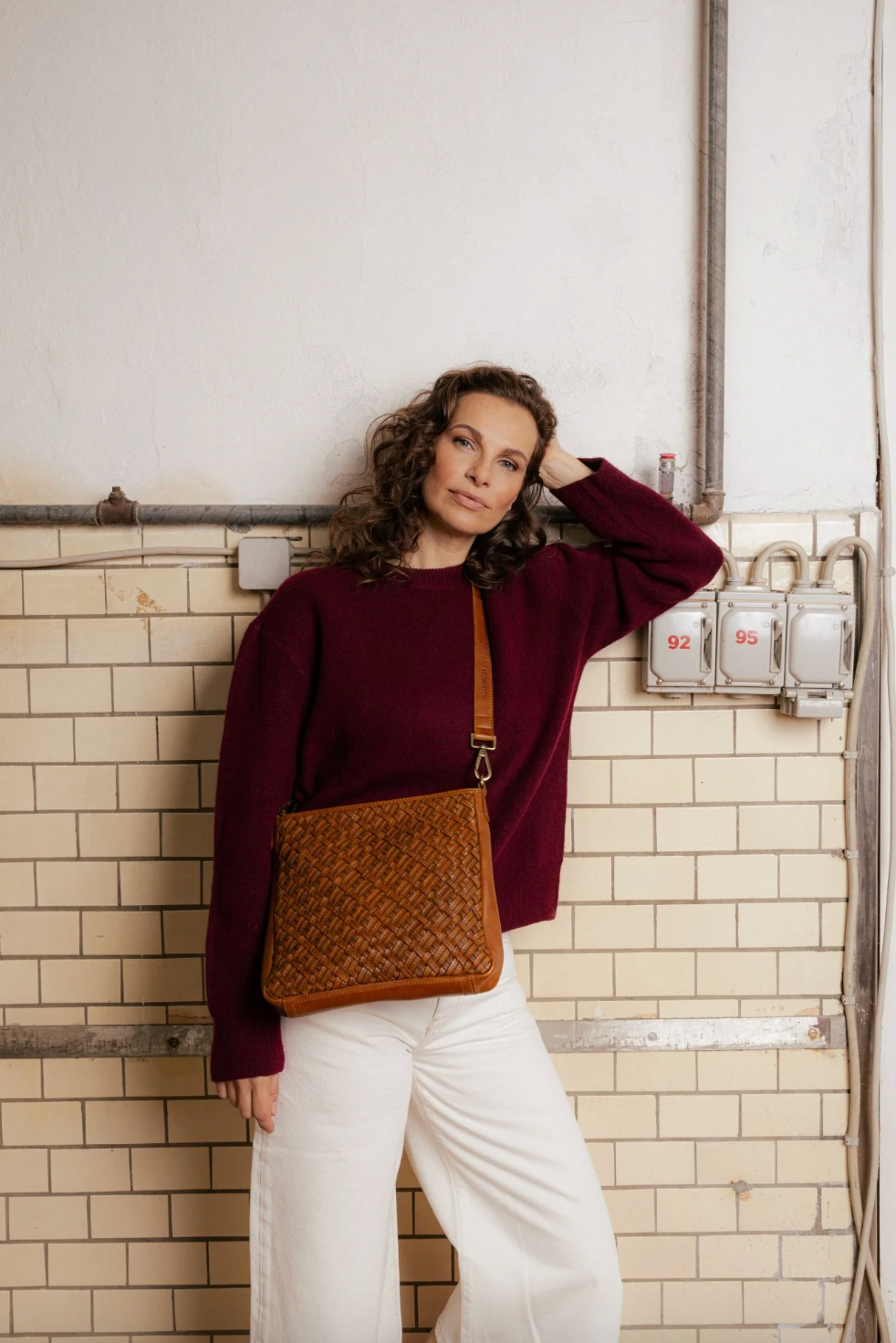 Sac bandoulière Mika medium - Cognac