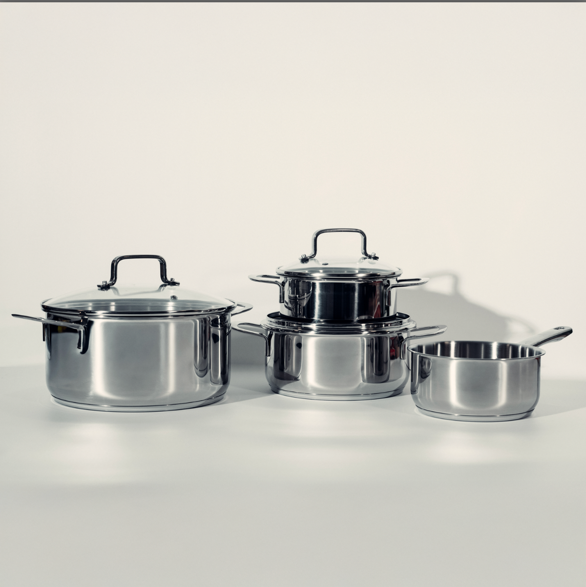 Ensemble de casseroles en acier inoxydable 7 pièces