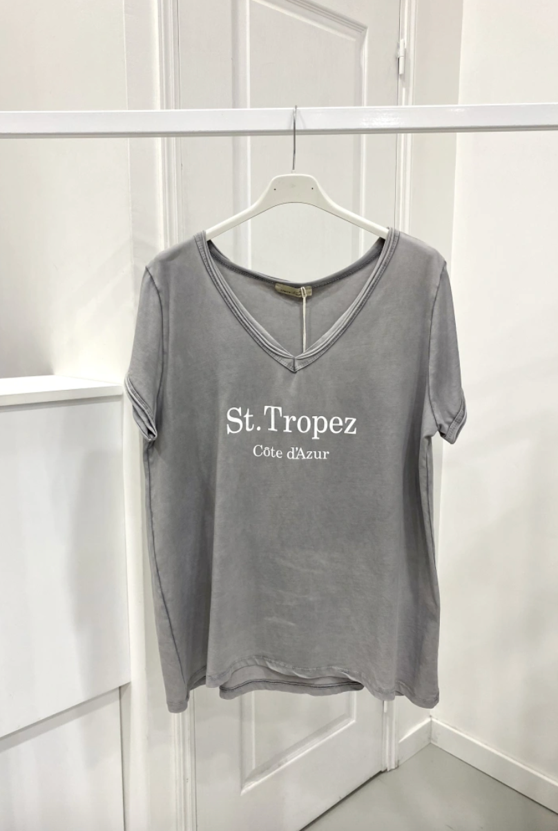 T-shirt ST. TROPEZ stone grey