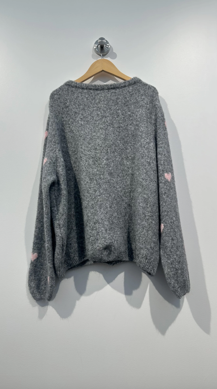 Cardigan Alpaga - Cœurs