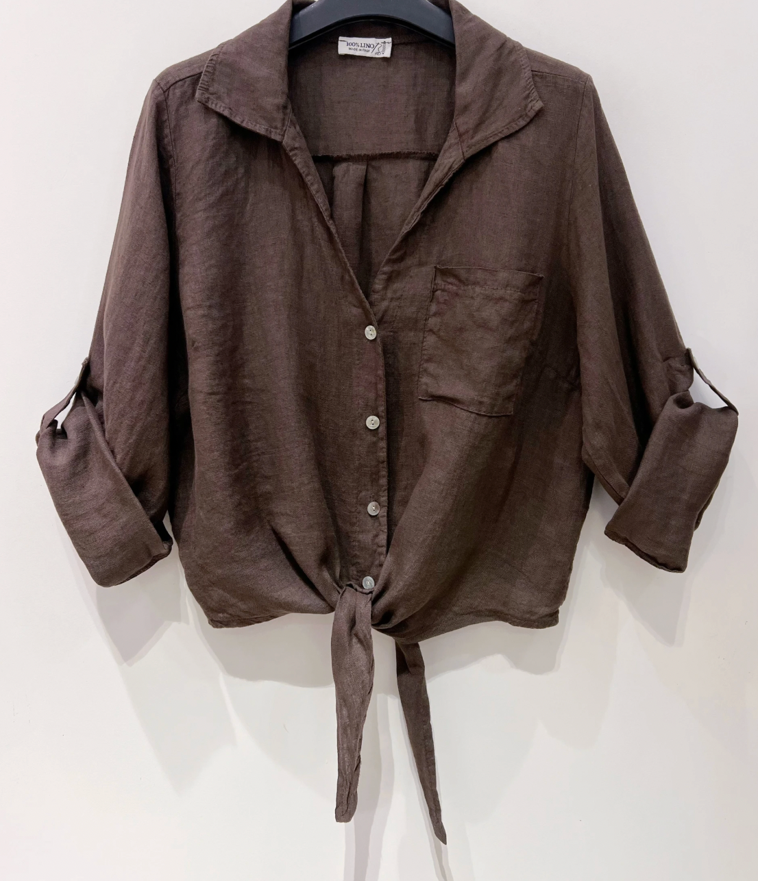 Chemise NALA brown - 100% lin