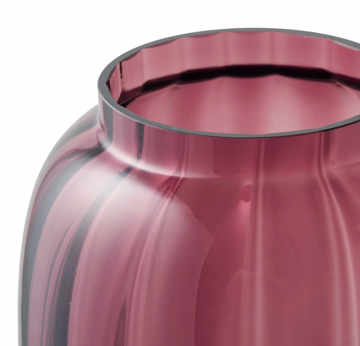Vase bordeaux - Verre soufflé bouche