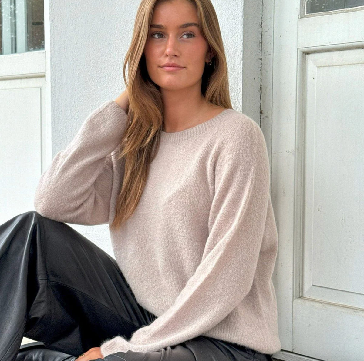 Pull en maille Alpacha Depeche - Sable