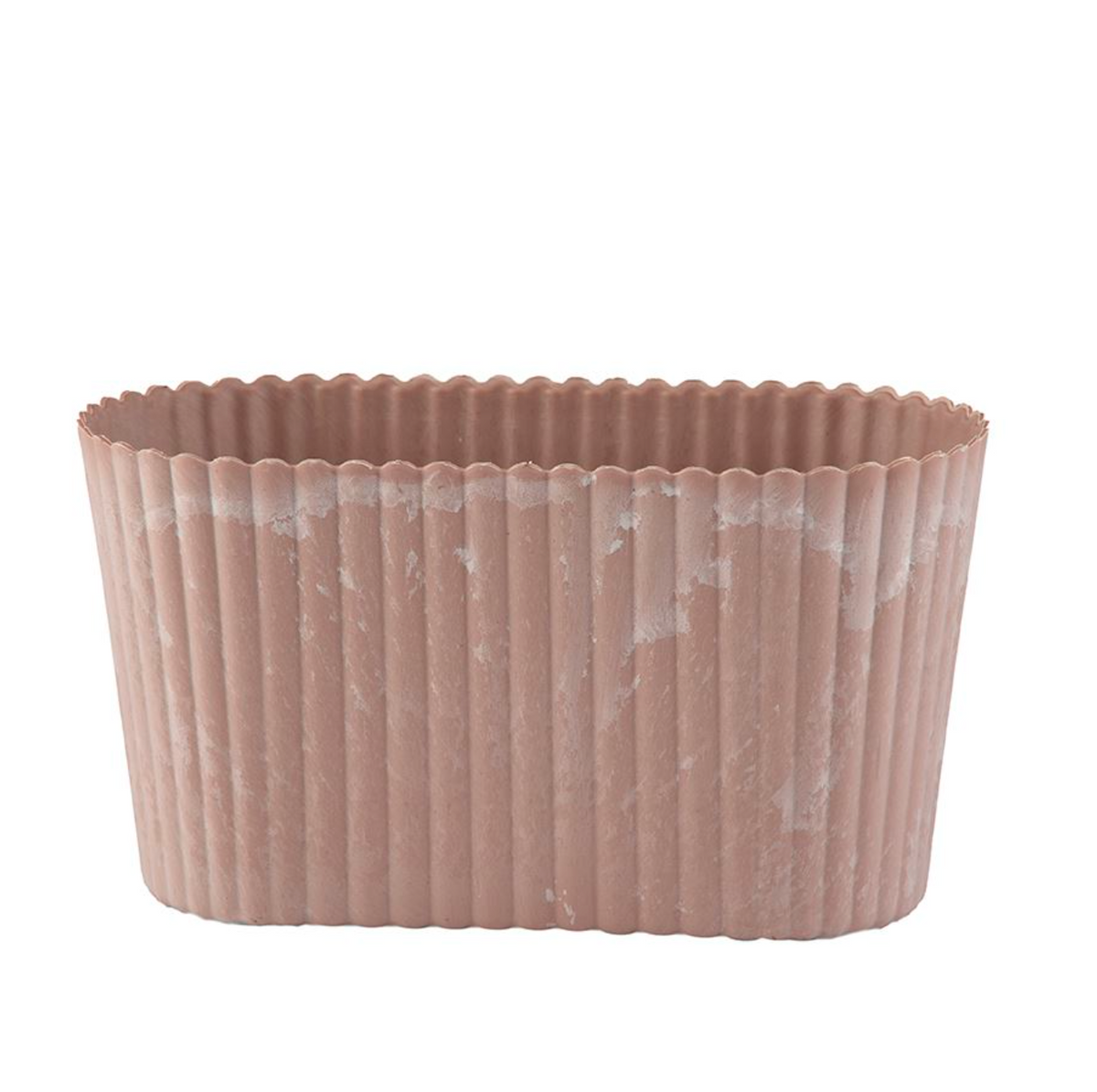 Pot allongé effet béton - Rose