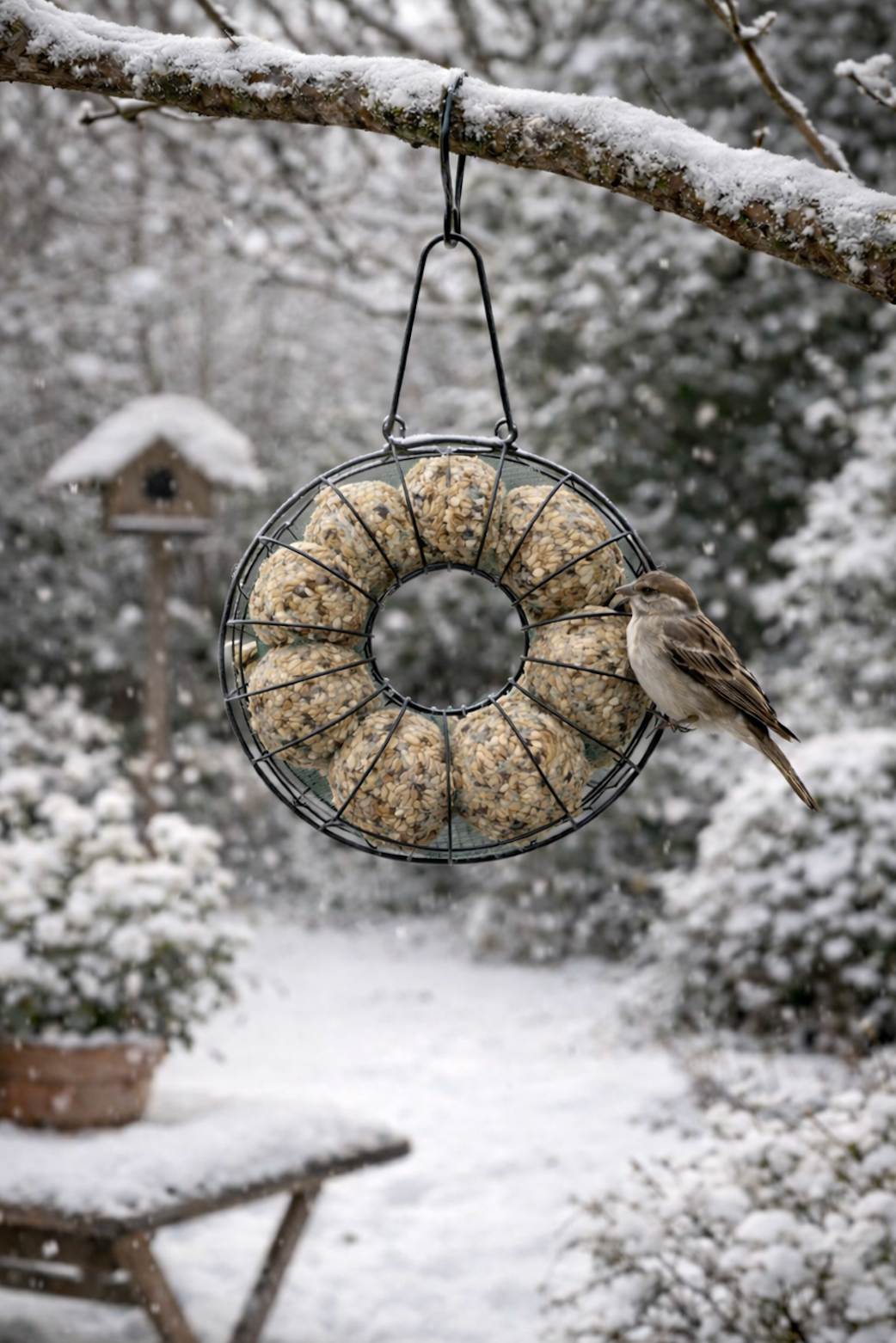 Mangeoire pour boules de graisse