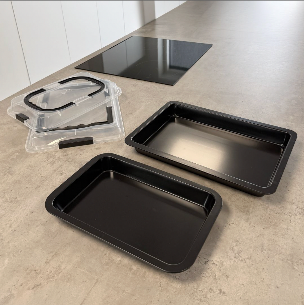 Lot de plats de cuisson avec couvercle - lot de 2