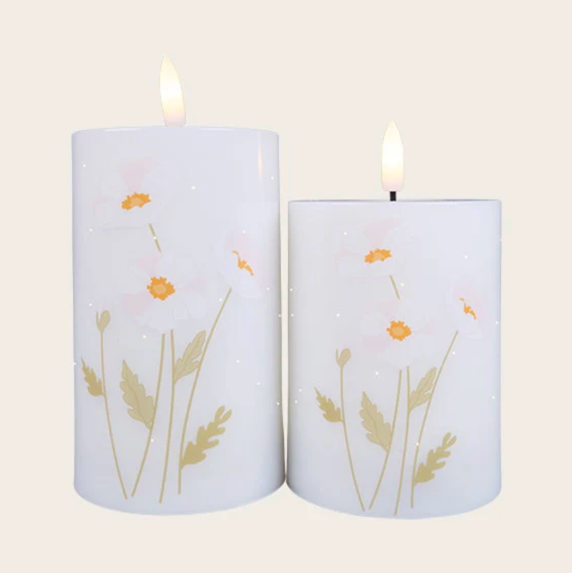 Bougies LED TWINKLE Poppy Rose - Lot de 2