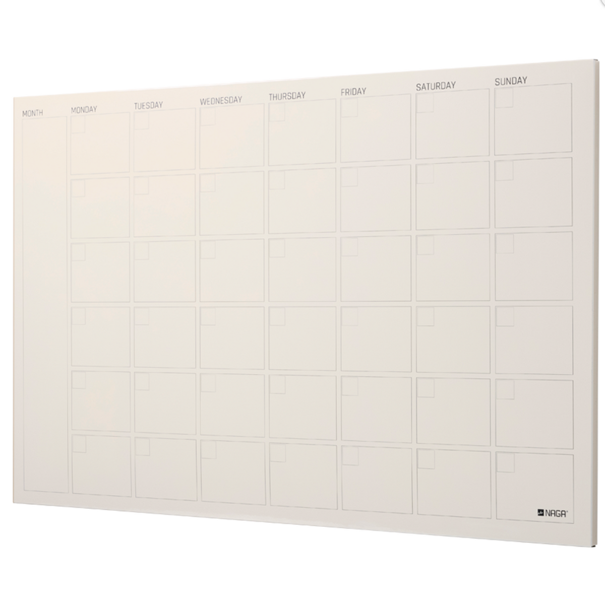 Tableau magnétique beige - Planificateur mensuel