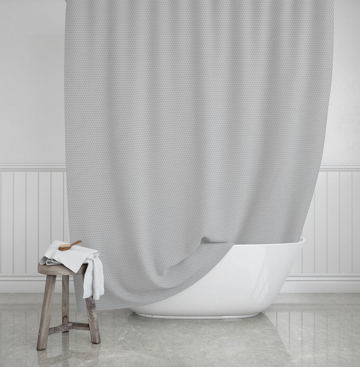 Rideau de douche Camellia grey - 180x200