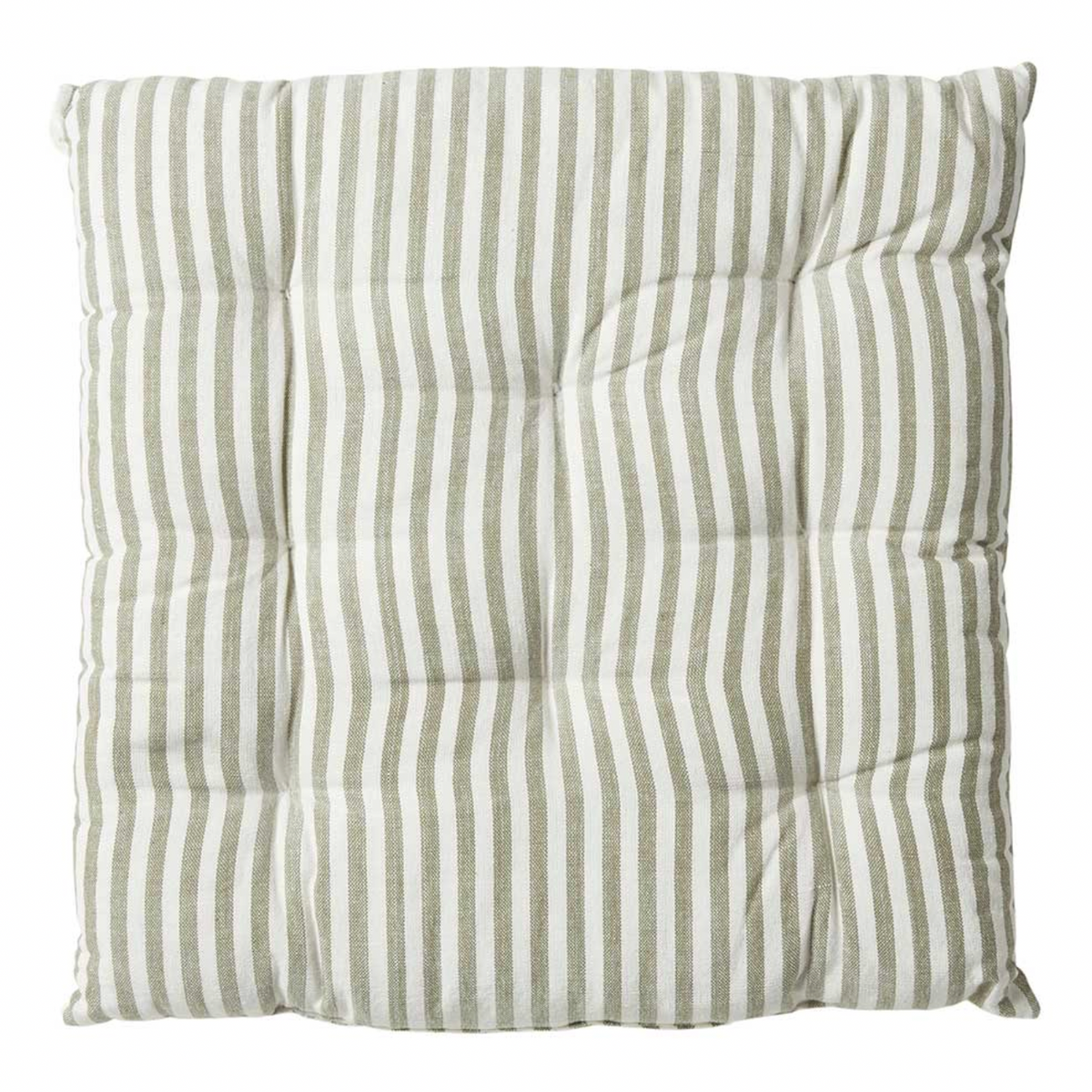 Coussin de jardin futon – Rayé vert sauge 40×40