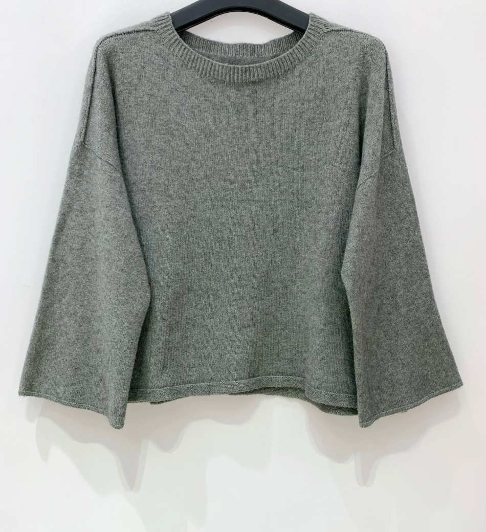 Pull avec manches 3/4 - Kaki