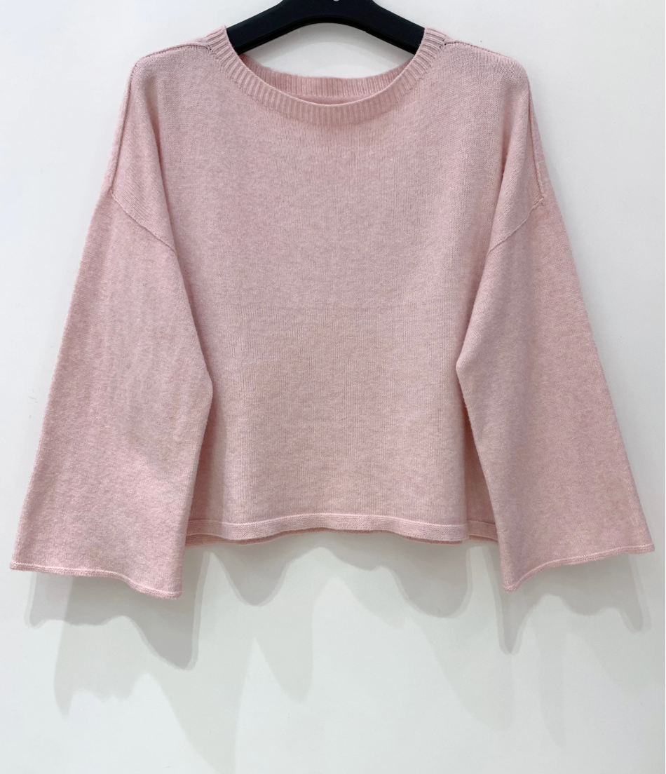 Pull à manches 3/4 - Rose