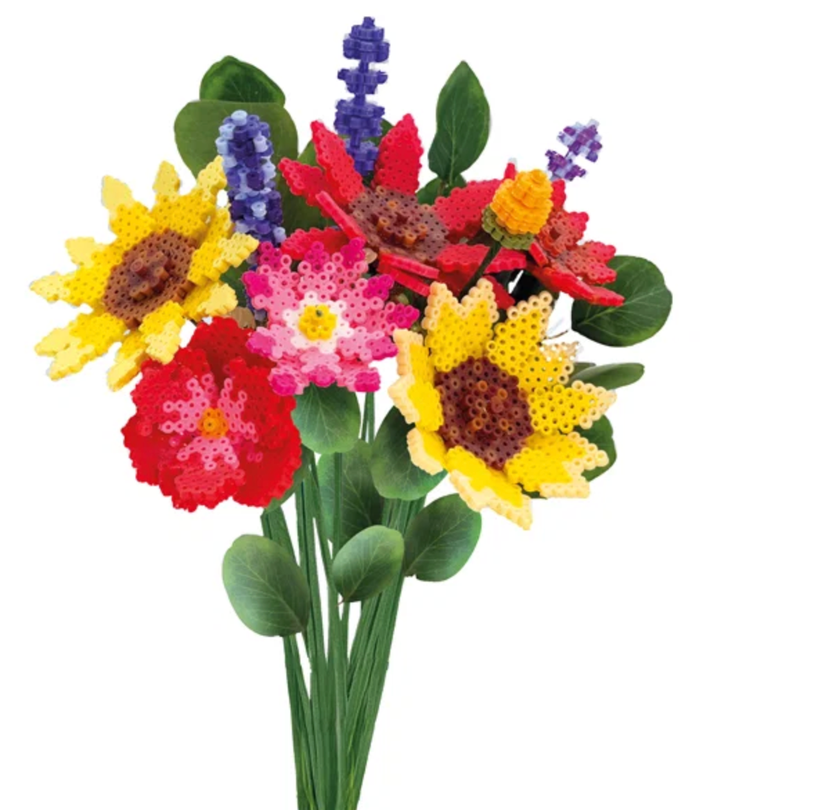 Bouquet en perles tournesol - 10 fleurs
