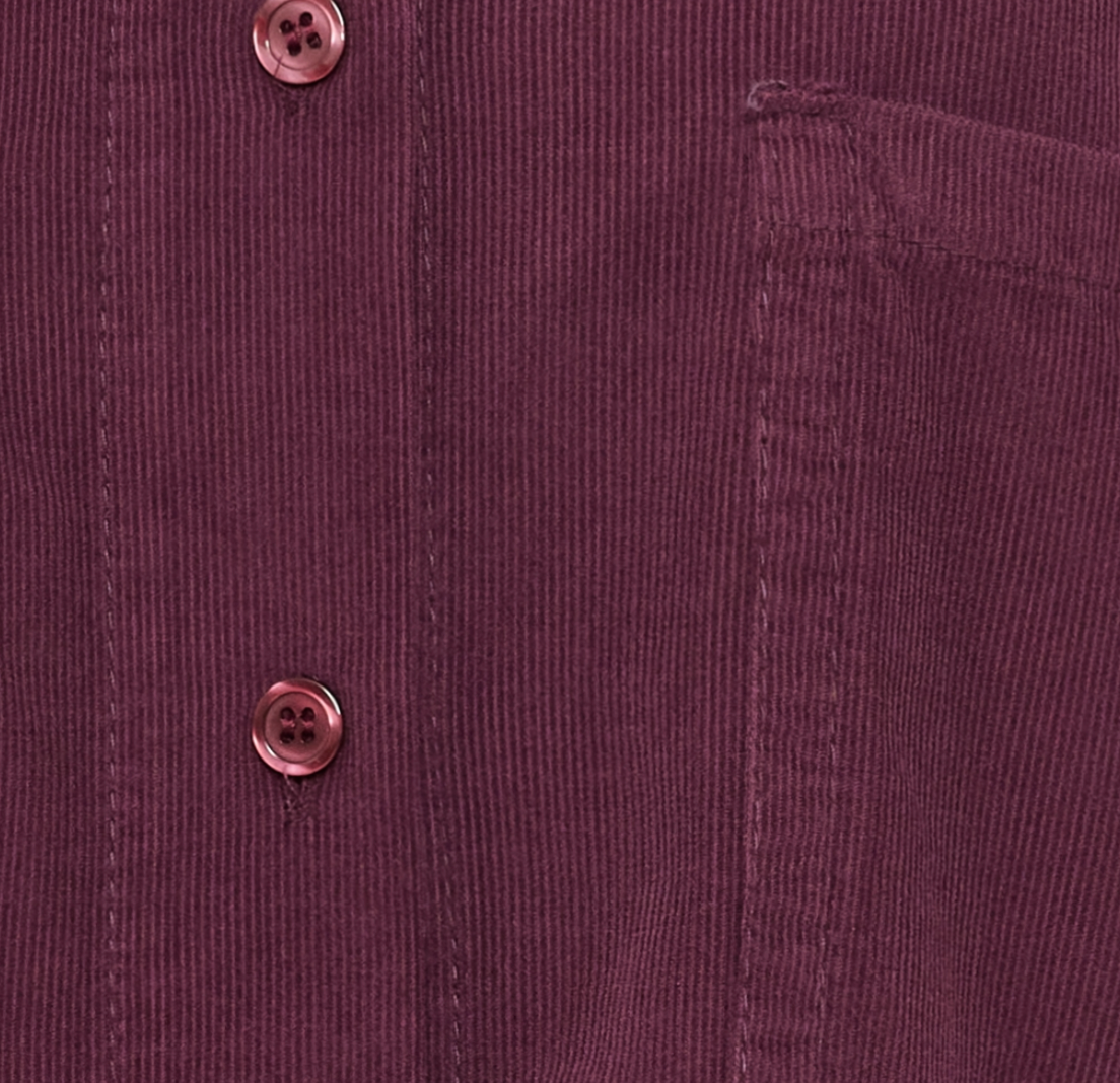 Chemise en velours côtelé bébé - Bordeaux