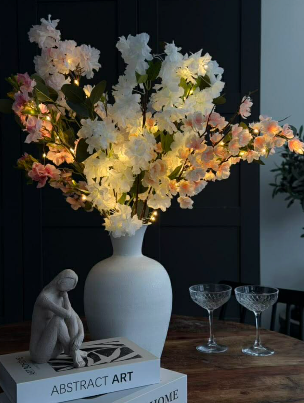 Branche de cerisier japonais lumineuse - Rose