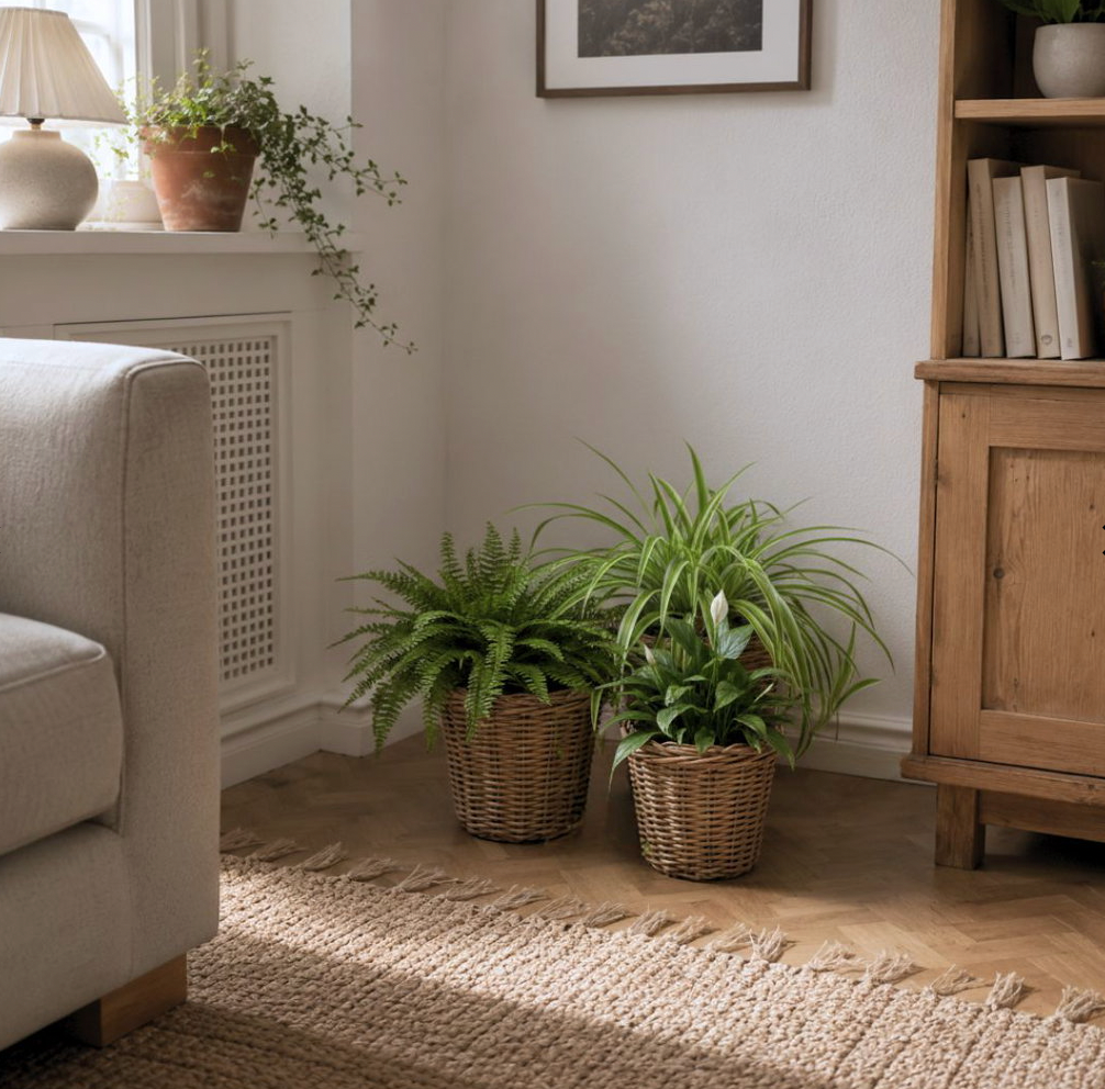 Corbeilles à plantes naturelles - 3 pcs