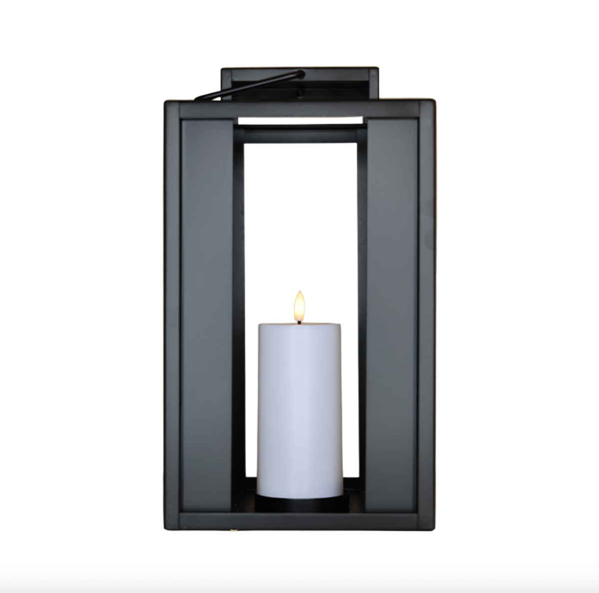 Lanterne BECKY BLACK - Bougie bloc incluse