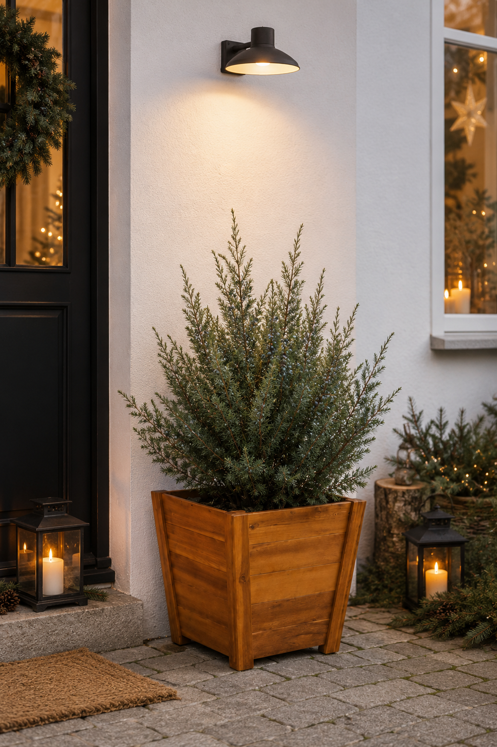 Jardinière en acacia