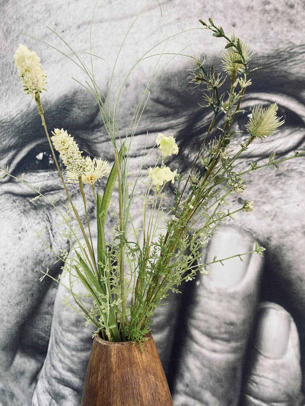 Blomsterbuket // Hella - Hvid / Grøn - VIAMAJA.DK
