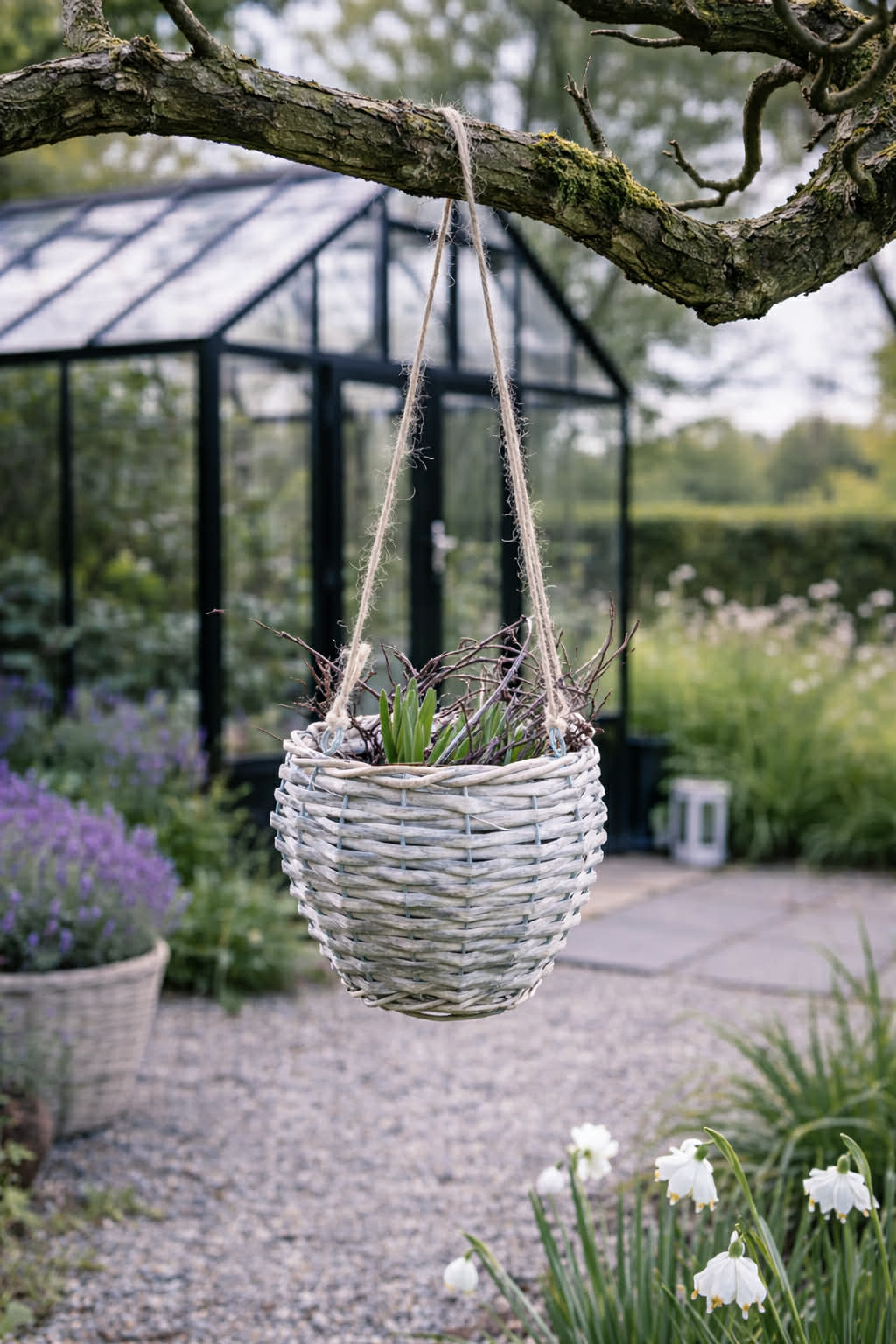 Panier à plantes avec suspension