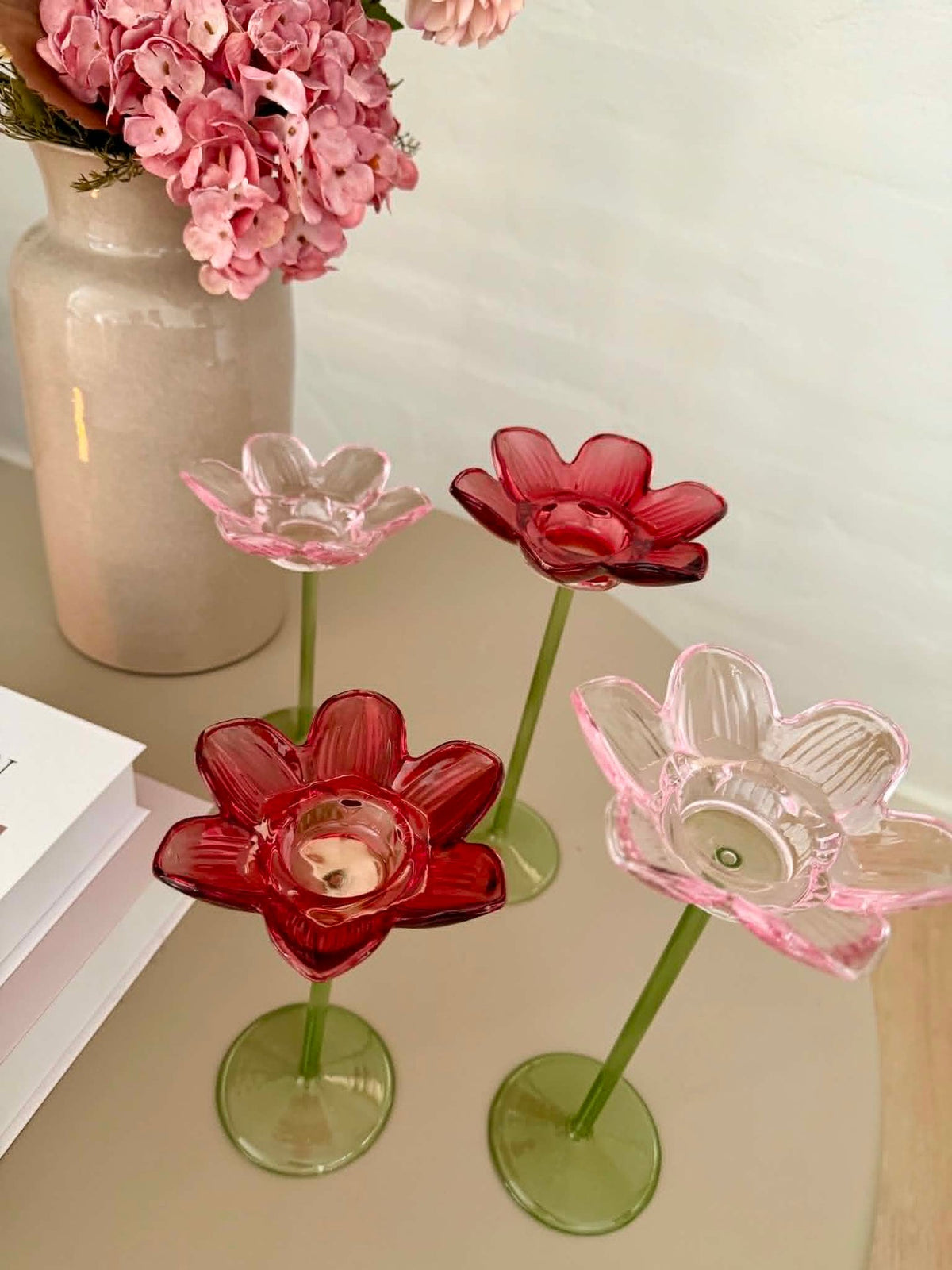 Chandelier fleur - Rose