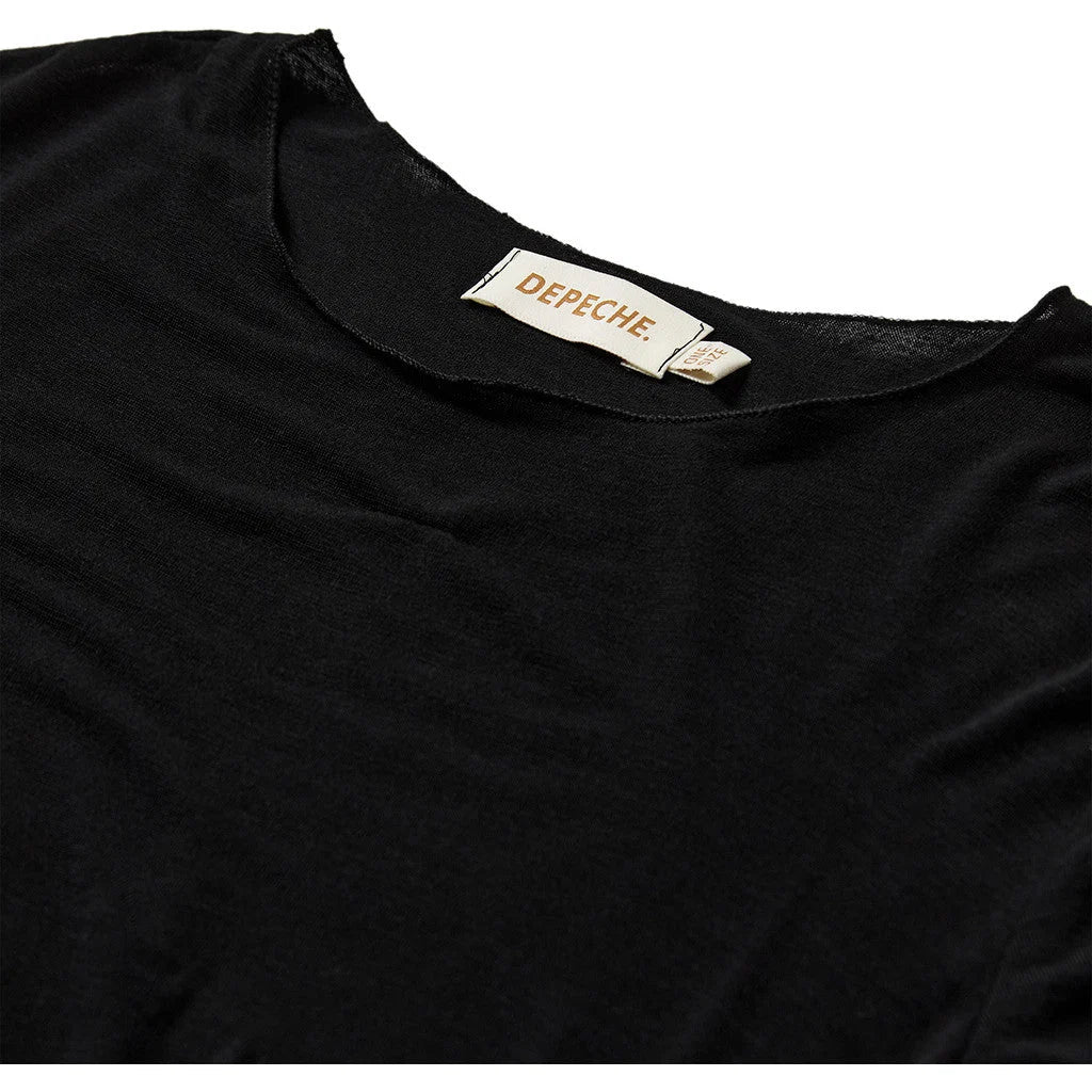 Blouse Drew mélange cachemire - Noir