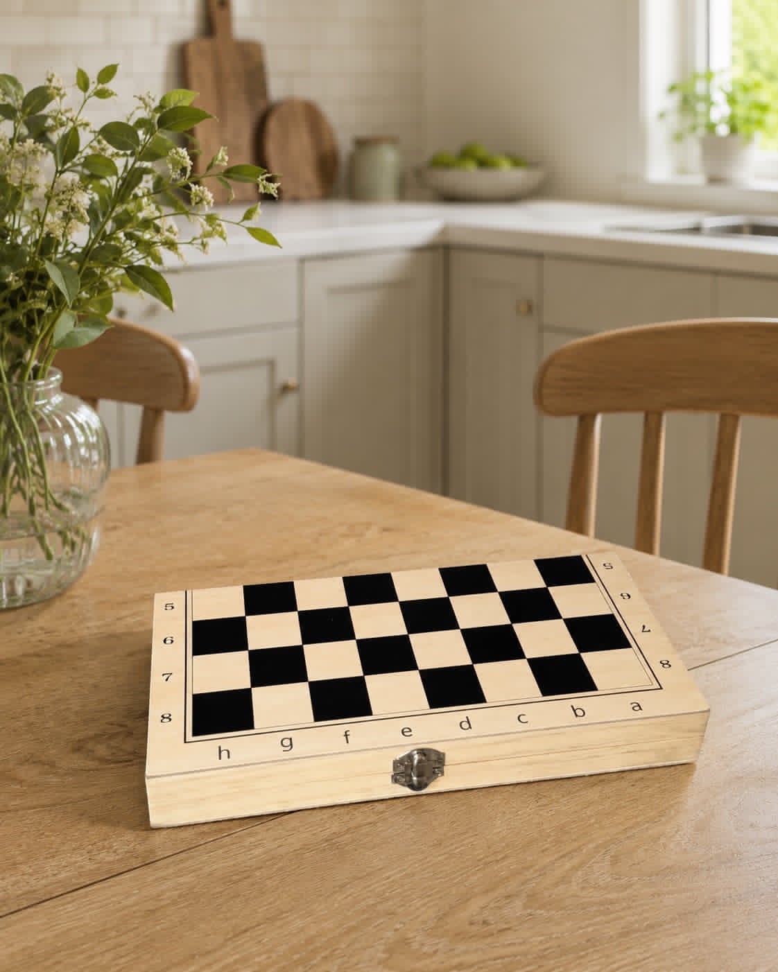 Coffret de jeux de société 3-en-1 en bois