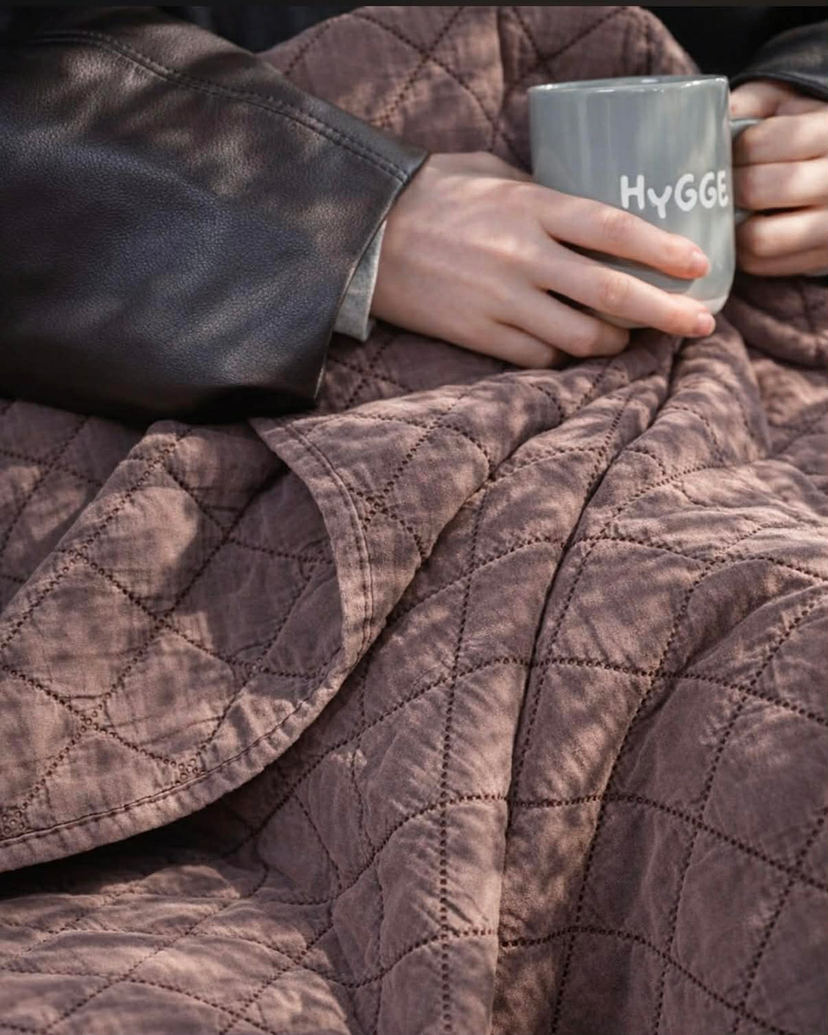 Plaid Quilt - Brown Stonewashed