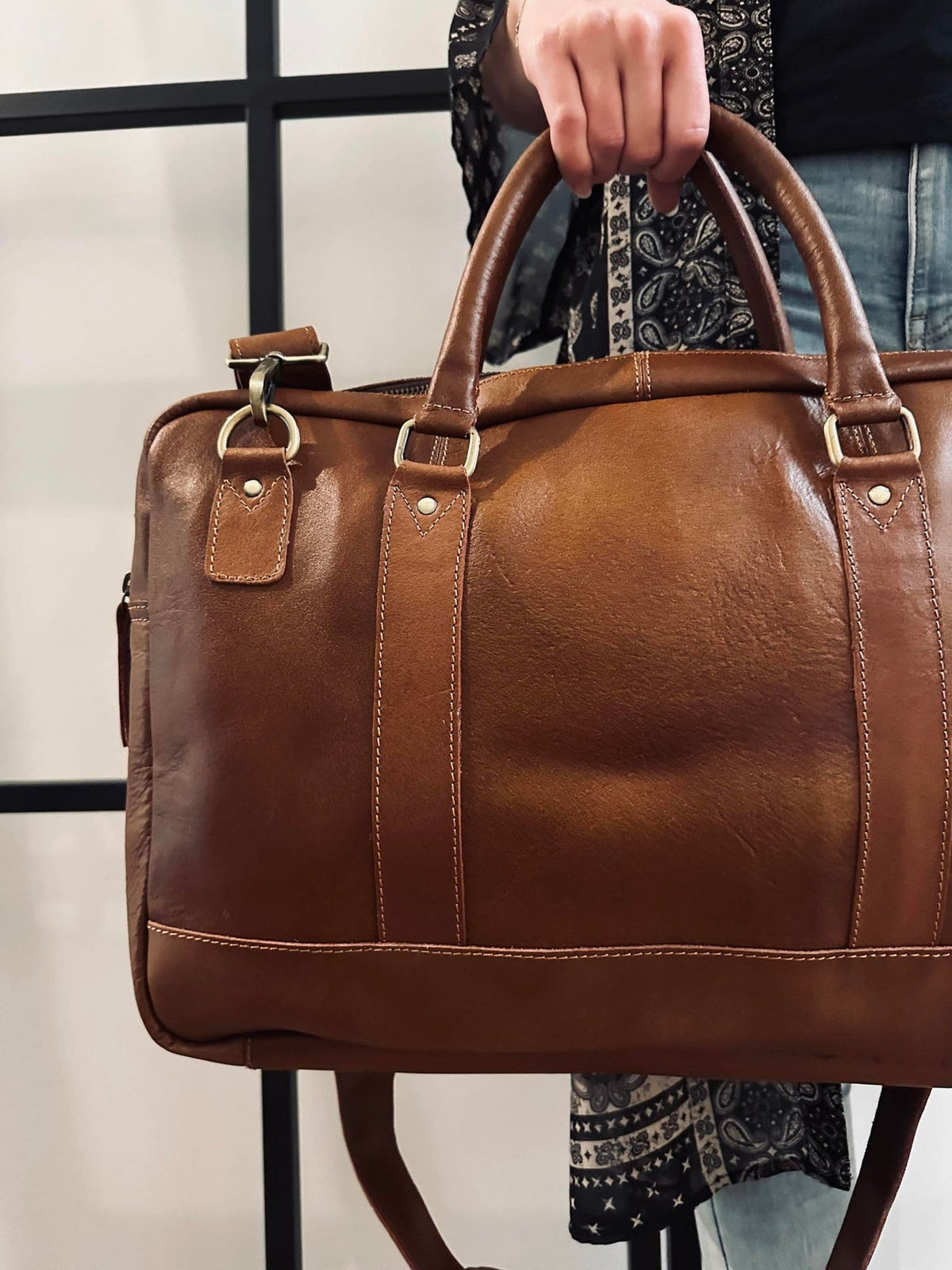 Laptop Cognac - Soft leather Unisex - VIAMAJA.DK