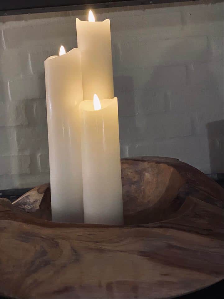 LED Bloklys – 30cm – med 3D væge - VIAMAJA.DK