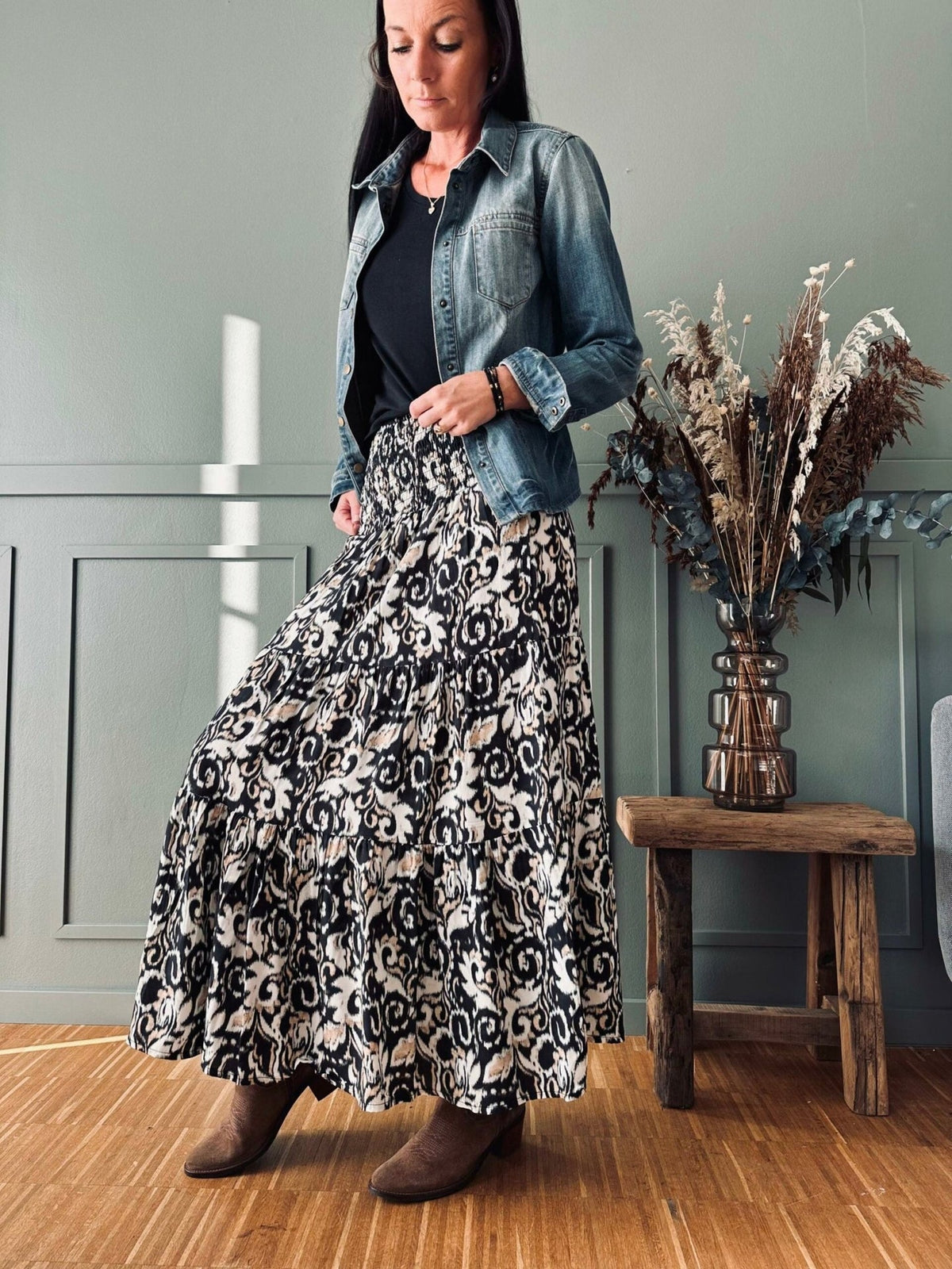 Nederdel Boho – VIGA BLACK - VIAMAJA.DK