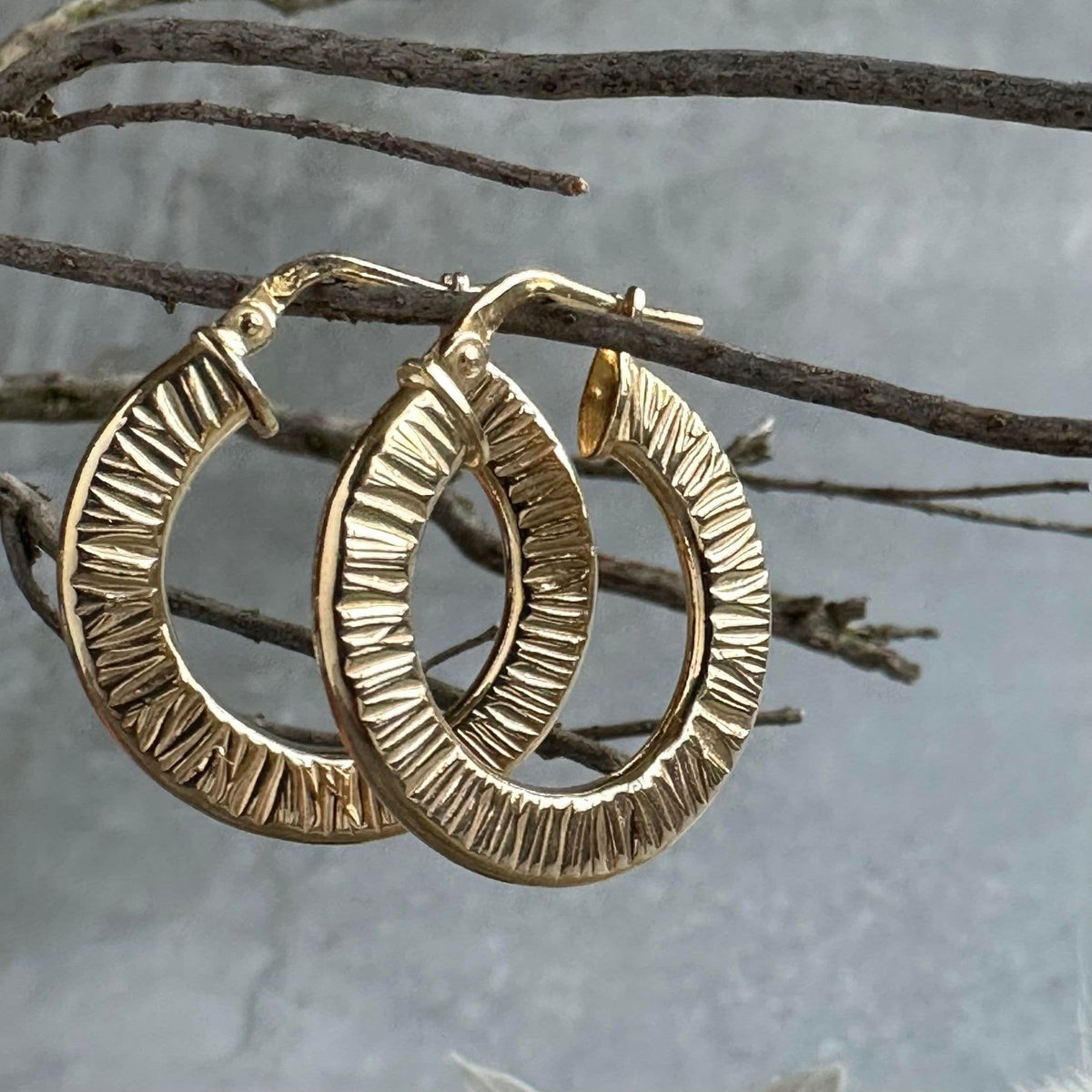 Øreringe Chloe small Sterling Silver 18K forgyldt - VIAMAJA.DK