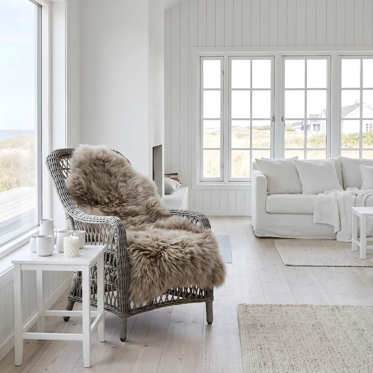 Cuir d’agneau – XL Taupe 140 cm