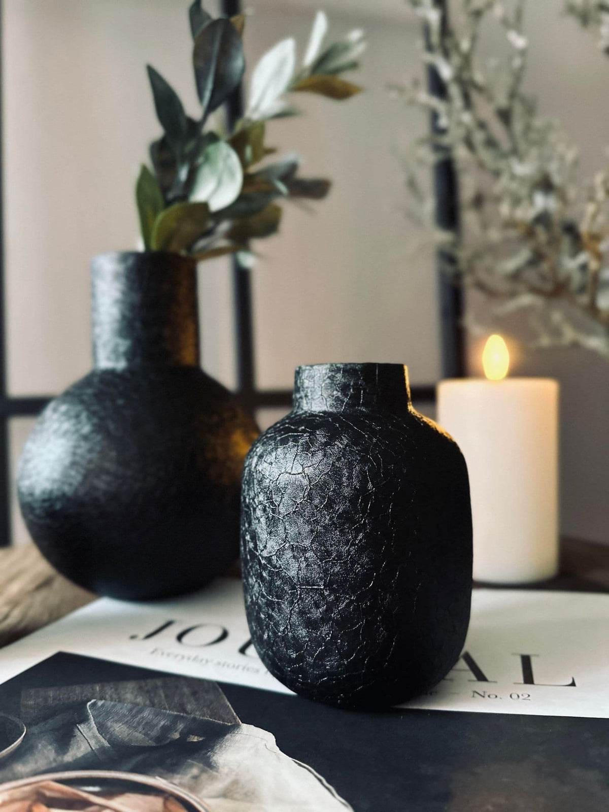 Vase Maison Black 16 x 20 - VIAMAJA.DK